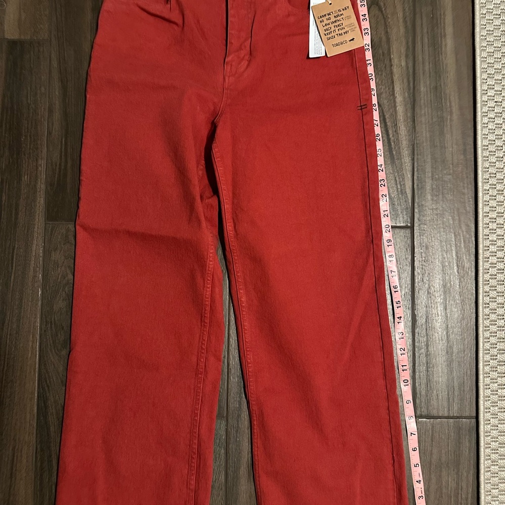 Toad&Co Women's Casual Red Jeans - Picture 2 of 7